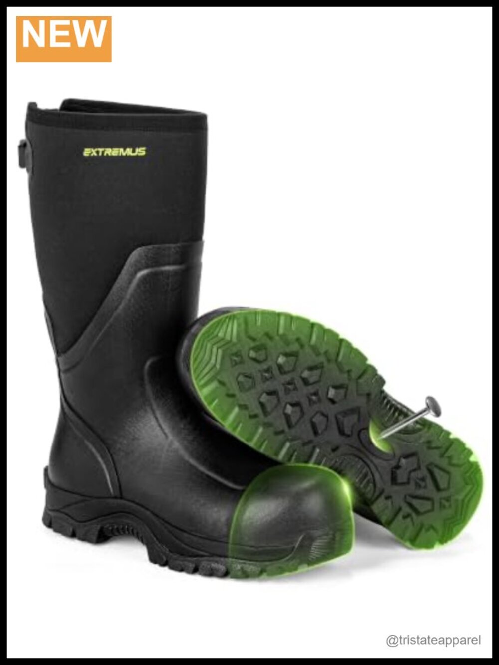 Fiberglass Toe Rubber Work Boots Waterproof Neoprene Hunting Farming
